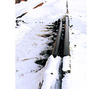 Winterizer sprayed on the rail before snowfall