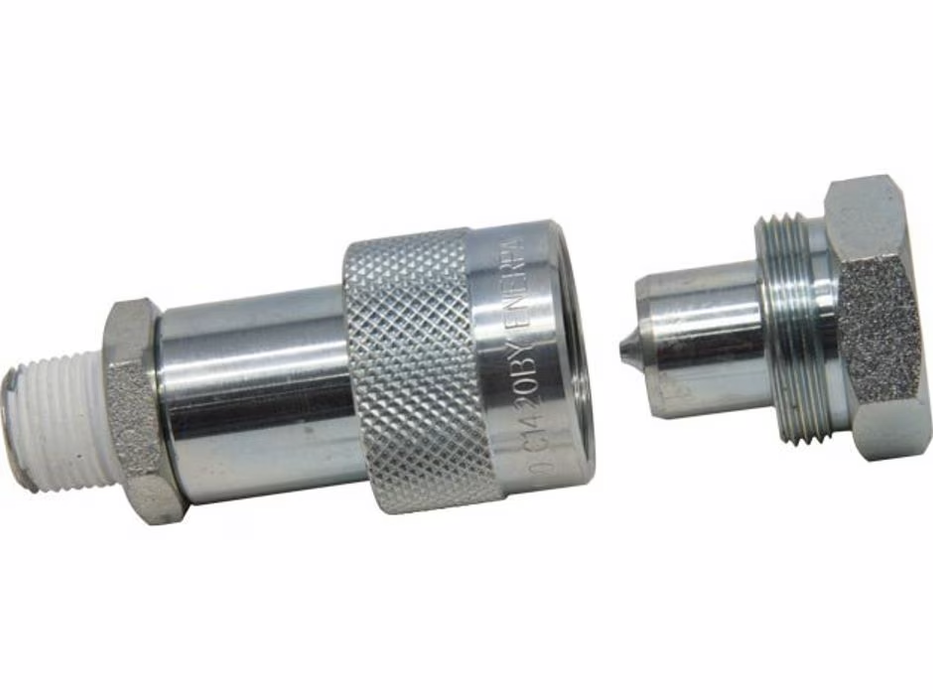 High Flow Hydraulic Coupler – 3/8" Complete Set (Male & Female)