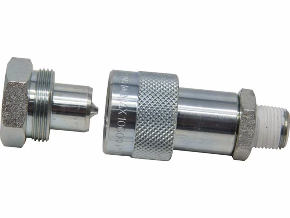 High Flow Hydraulic Coupler – 3/8" Complete Set (Male & Female)