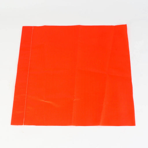 Red safety flag without staff