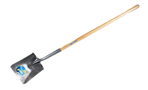 Square point long handle shovel