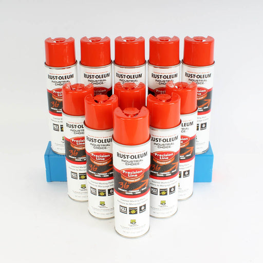 Alert Orange Industrial Choice Enamel Spray Paint with inverted nozzle